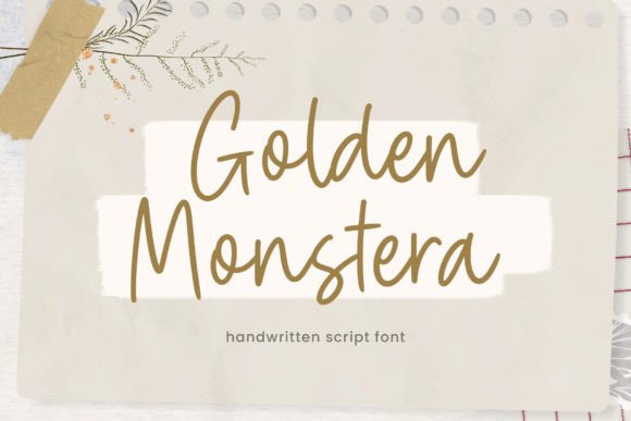 Golden Monstera: A Handwritten Font That Brings Elegance to Life