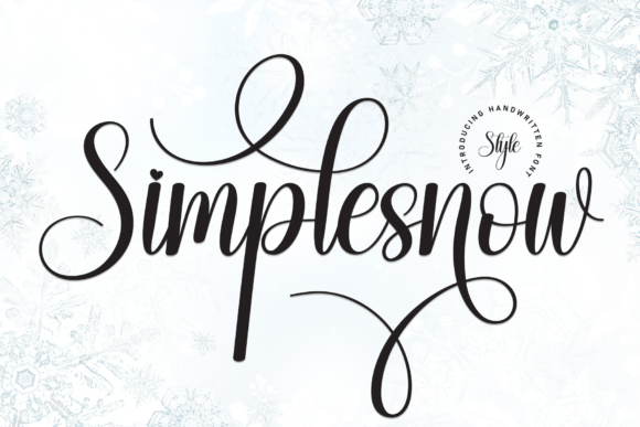 Simplesnow: A Handwritten Font with Elegant Swashes